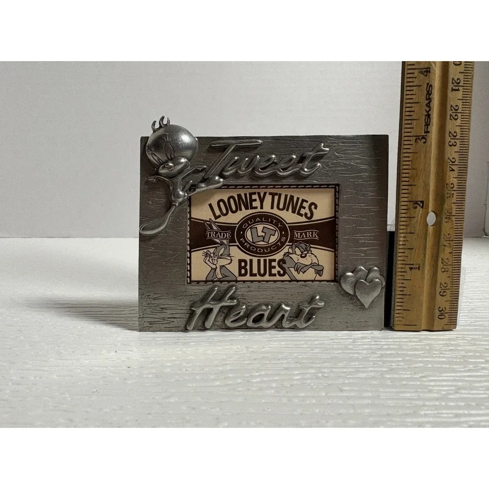Vintage 1996 Looney Tunes Tweety Bird Sweet Heart Picture Frame Pewter S0112